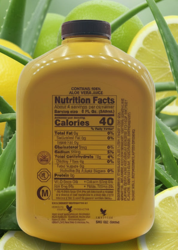Aloe Vera Juice Lemon-Lime Flavored 33.8 Fl Oz Forever
