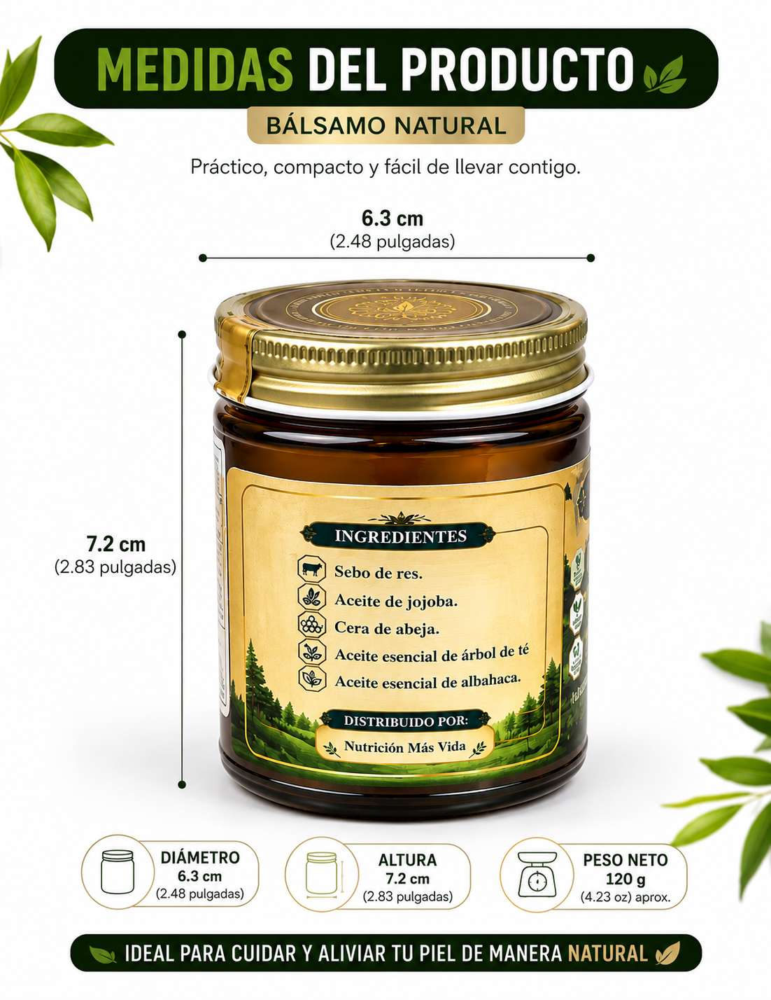 Bálsamo De Sebo De Res 100% Natural