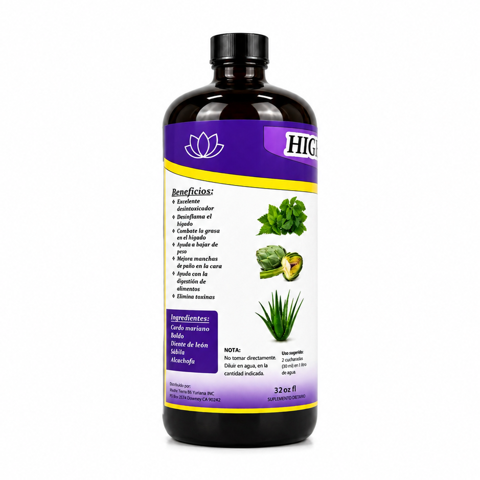 Madre Tierra Hígado Graso Tónico | Fatty Liver Liquid Supplement (32fl oz) Dietary