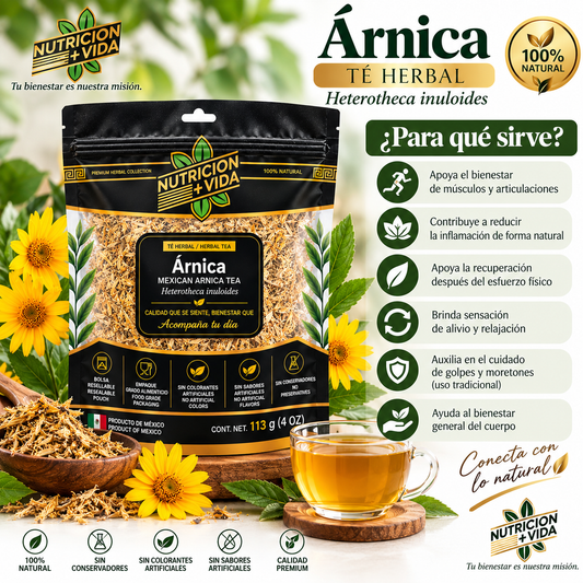 Árnica Natural – Té Herbal 100% Natural | 4 oz (113 g)