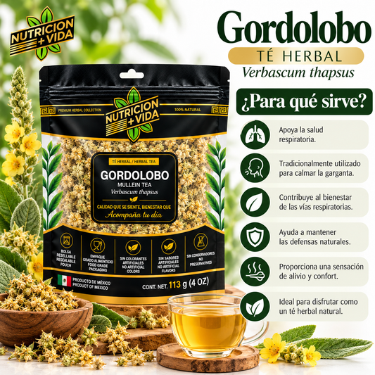 Gordolobo Natural – Té Herbal Premium | 4 oz (113 g)