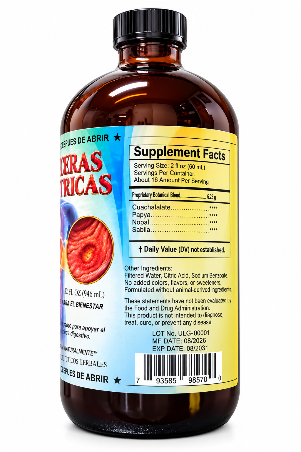 Herbal Úlceras Gástricas – 32 fl oz (946 mL)