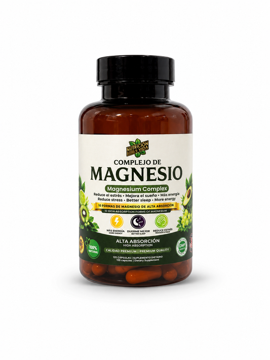 El Complejo de Magnesio 120 Capsules Nutrición Más Vida