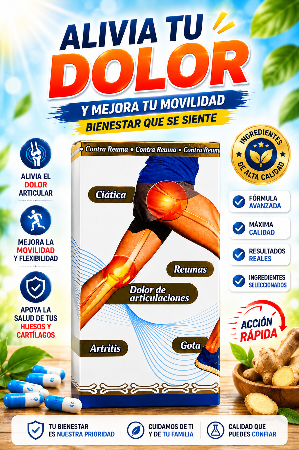 Contra Reumas® 100 Cápsulas Herbal Dietary Supplement