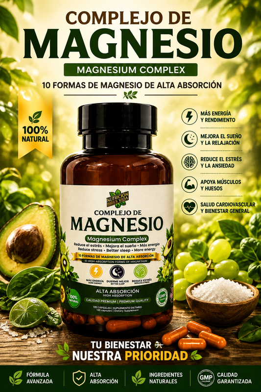 El Complejo de Magnesio 120 Capsules Nutrición Más Vida