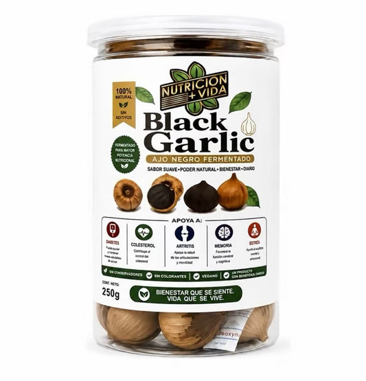 Black Garlic- Ajo Negro Fermentado 250g Nutrición Más Vida