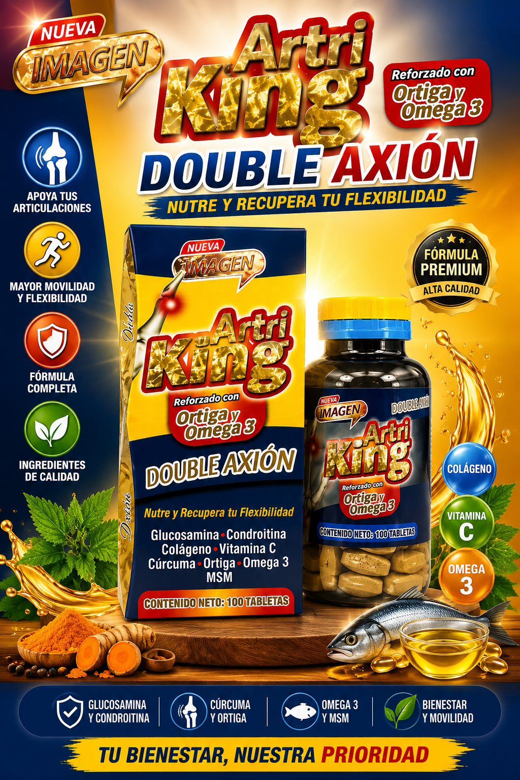 Artri King Doble Acción – 100 Tabletas
