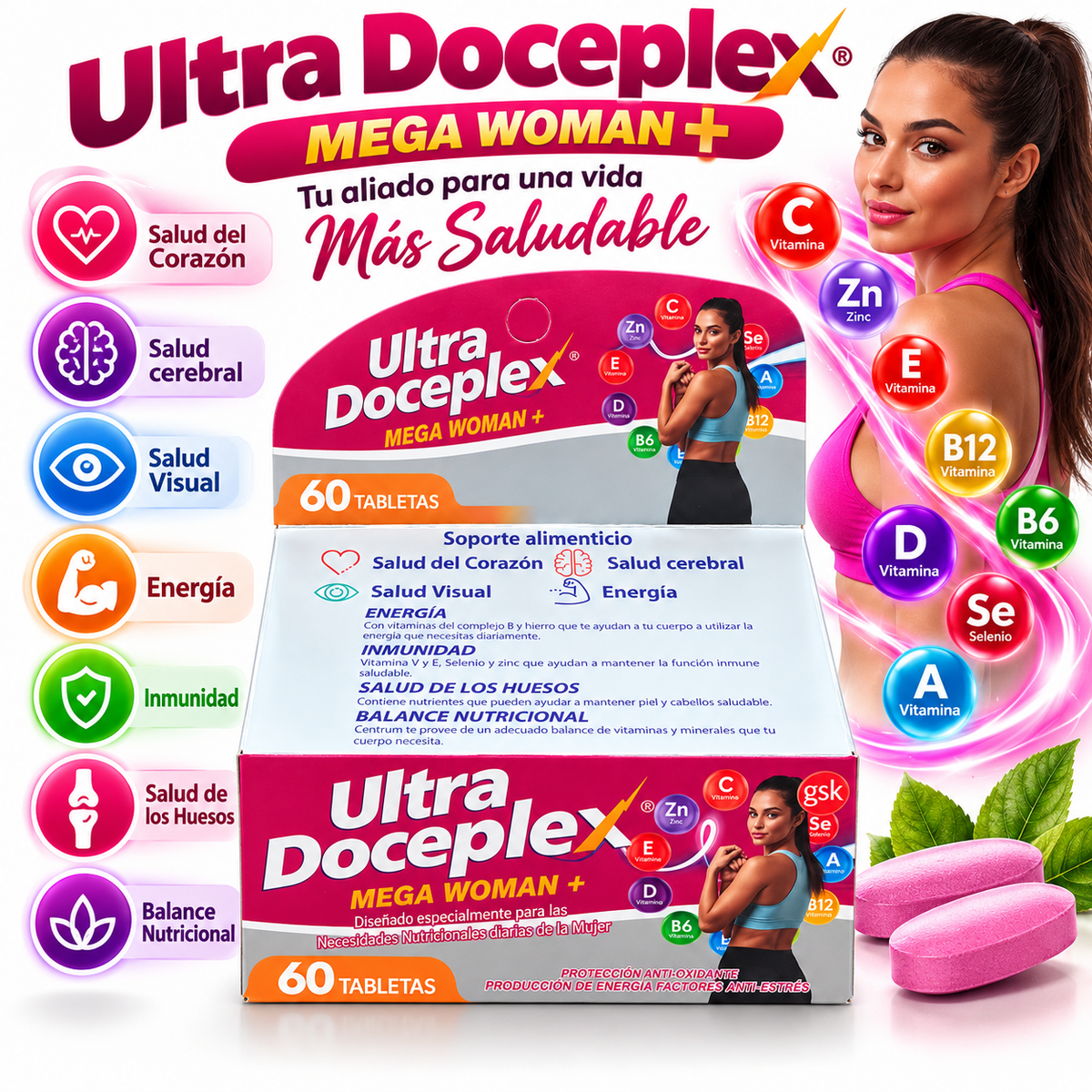 Ultra Doceplex Mega Woman+ – 60 Tabletas