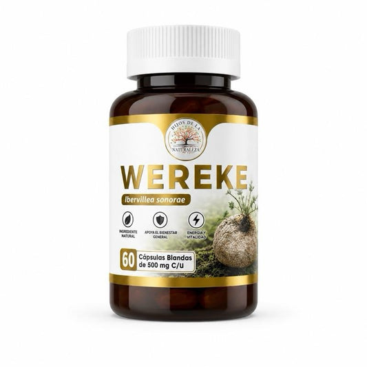 Wereke Ibervillaea Sonora 60 Soft Capsules 500 Natural Ingredient General Well-being Energy Vitality