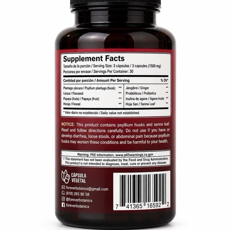 Forever Natural Colo-N San-O Natural Gut & Colon Detox Supplement - Digestive Health 90 Capsules