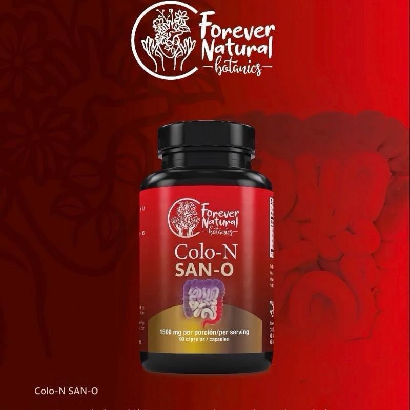 Forever Natural Colo-N San-O Natural Gut & Colon Detox Supplement - Digestive Health 90 Capsules