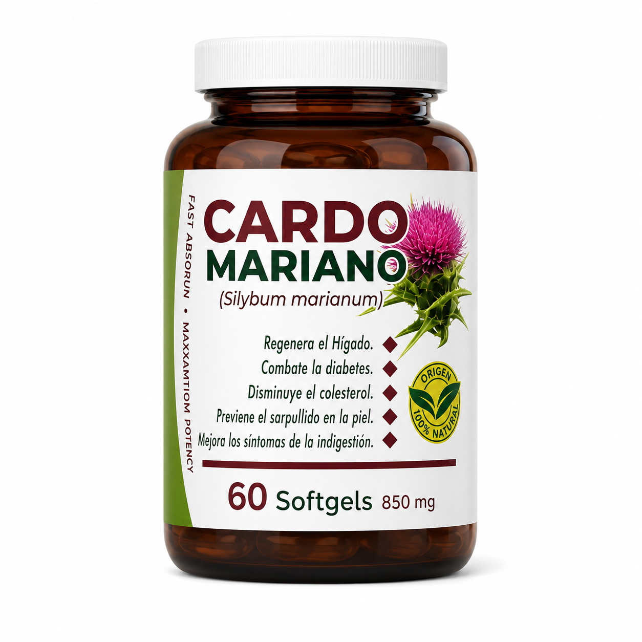 Cardo Mariano Milk Thistle, 60 Soft Gel Capsules