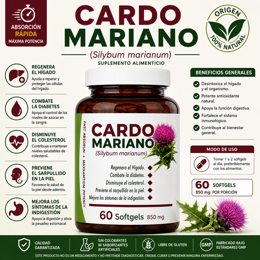 Cardo Mariano Milk Thistle, 60 Soft Gel Capsules