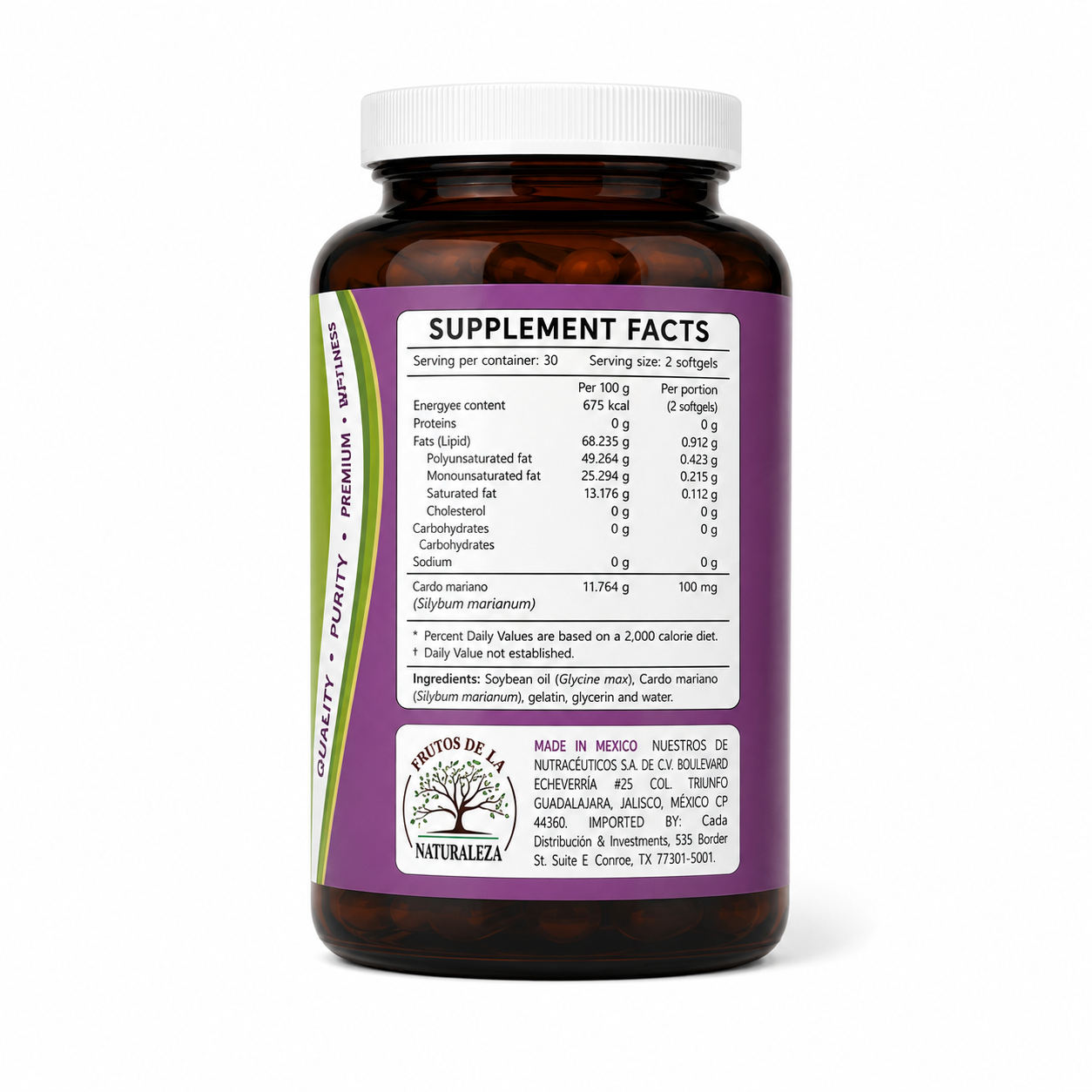 Cardo Mariano Milk Thistle, 60 Soft Gel Capsules
