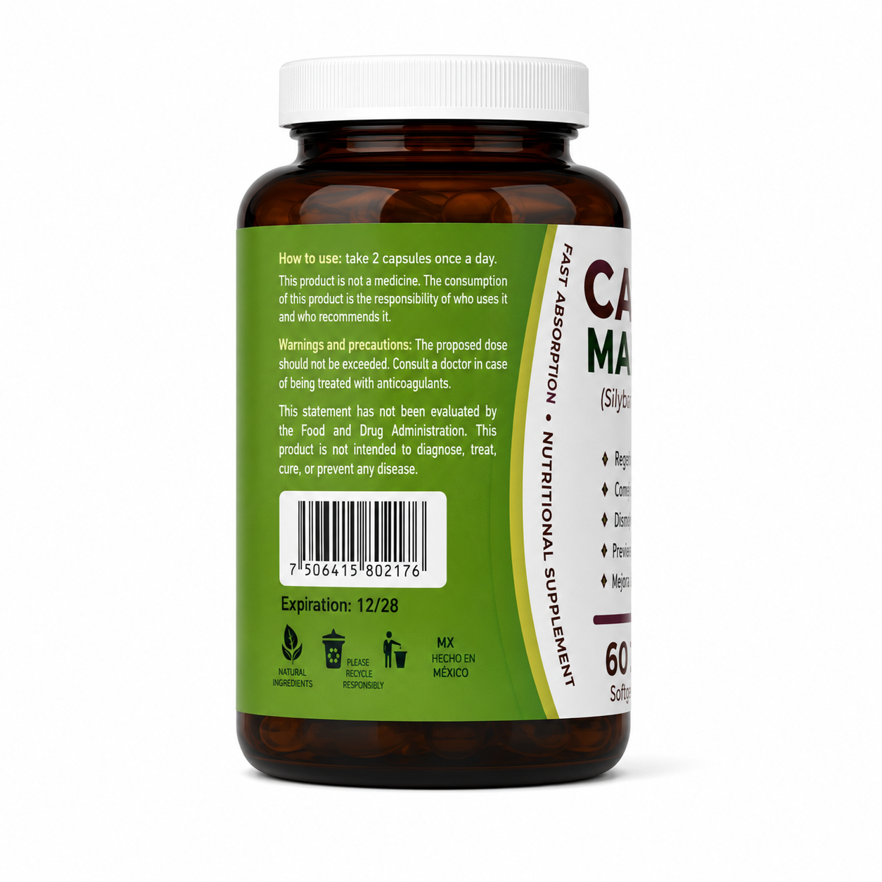 Cardo Mariano Milk Thistle, 60 Soft Gel Capsules
