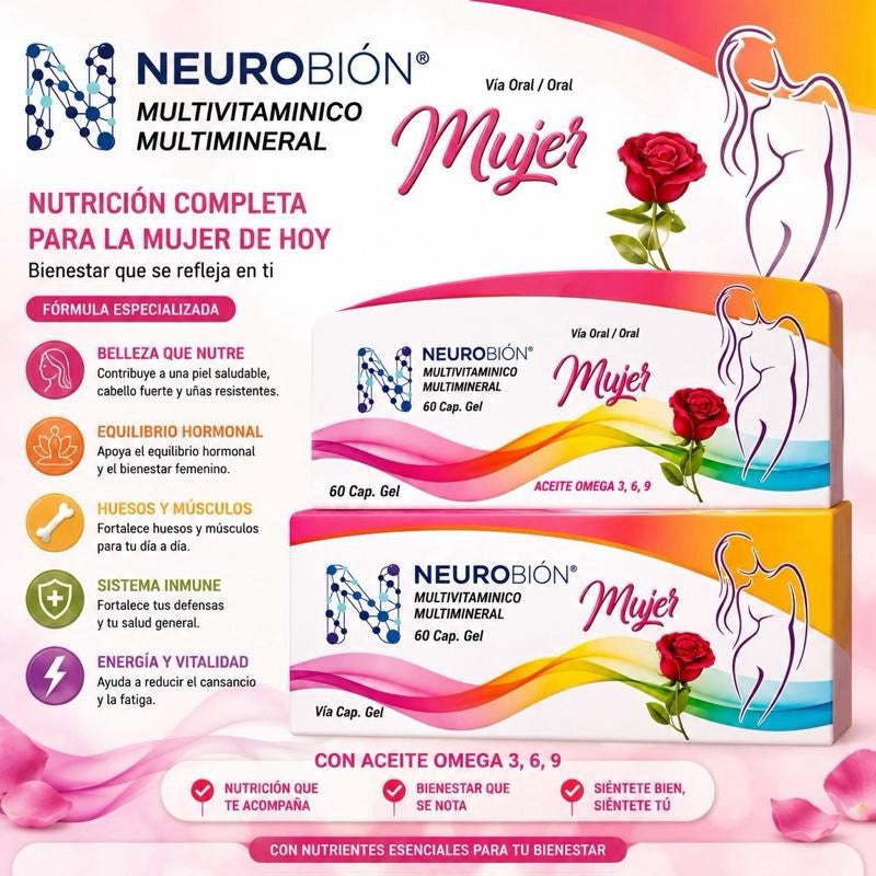 Neurobion Mujer Multimineral & Multivitamin – 60 Capsules