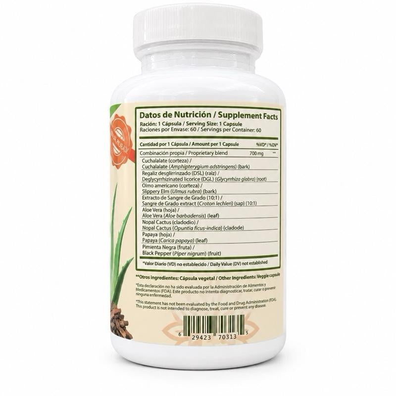 GastroVida Apoya el Bienestar Digestivo, Supports Digestive Wellness 60 Capsules