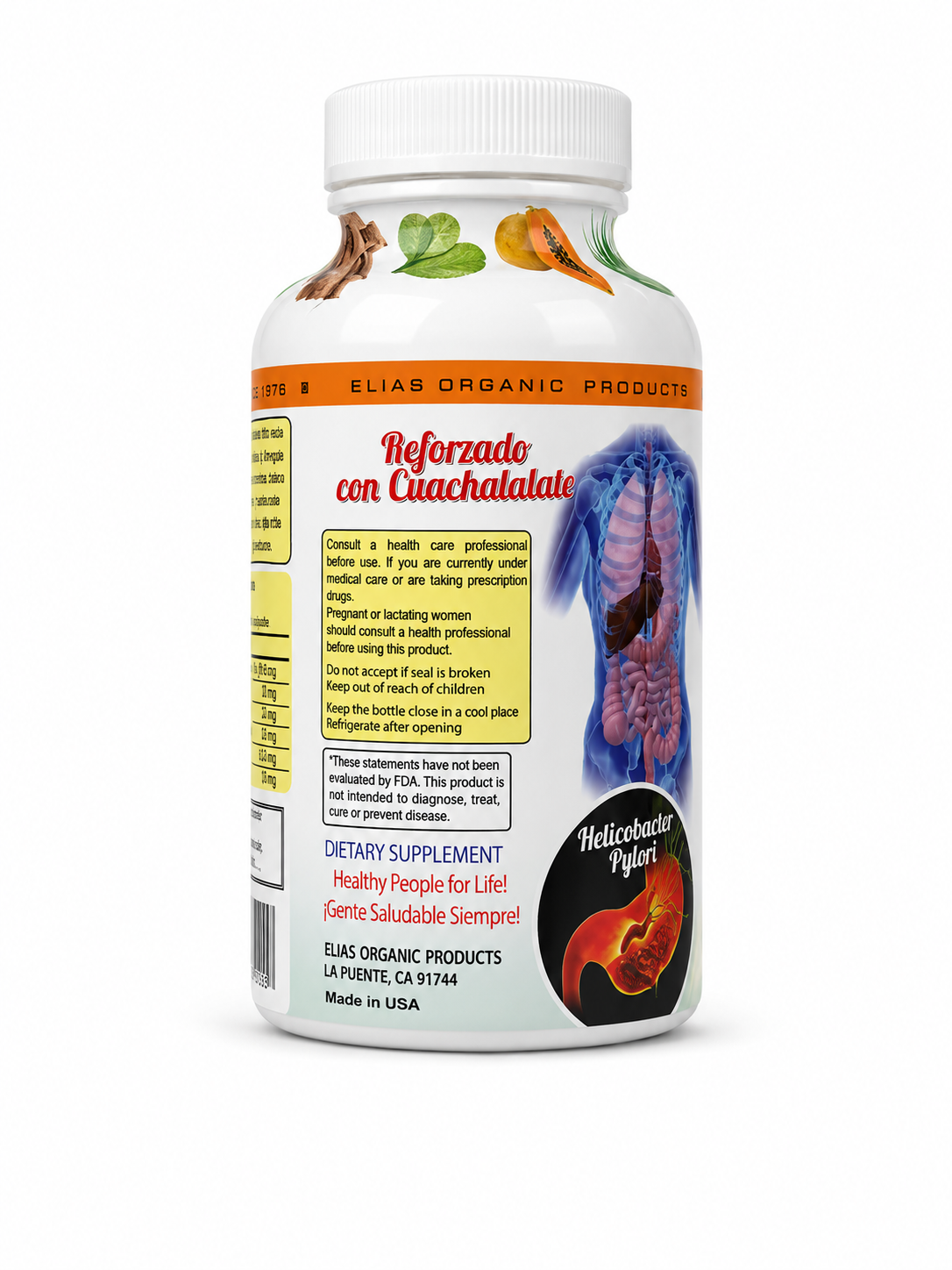 Gastric Ulcers & Wounds Herbal Supplement- Natural Digestive Support Capsules for Gastritis, Heartburn & Stomach Health 60 capsules