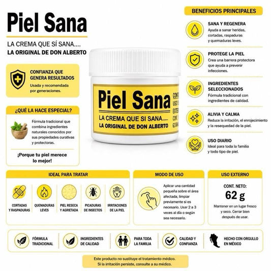 Piel Sana 40g Daily Cream for Healthy Skin Moisturizers Skin Repair