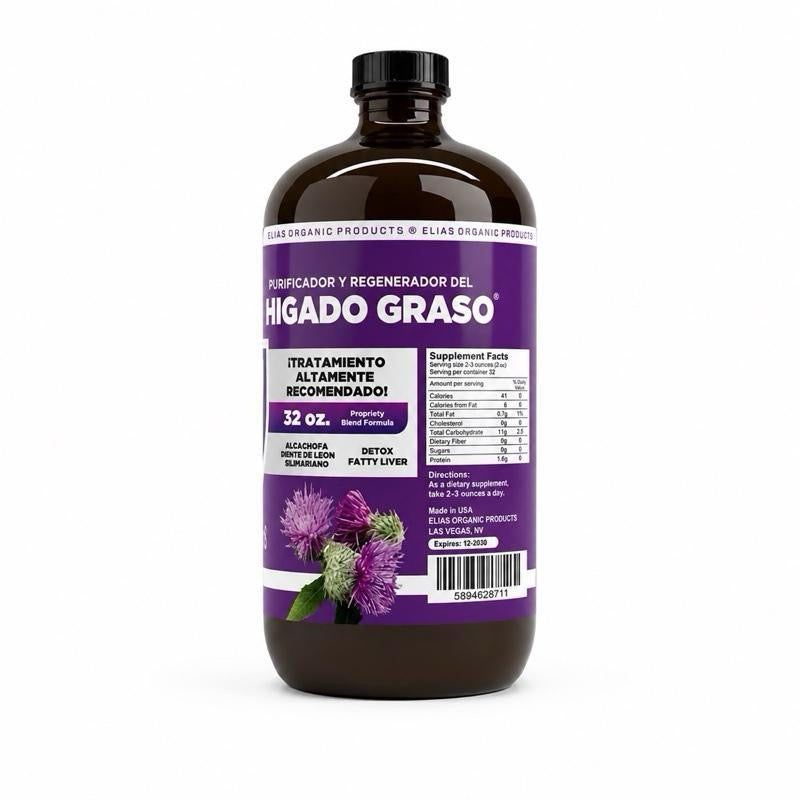 Elias Hígado Graso Tónico | Fatty Liver Liquid Supplement (32fl oz) Dietary