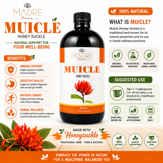 Madre Tierra Muicle Tónico | Honey Suckle Liquid Supplement (32fl oz)