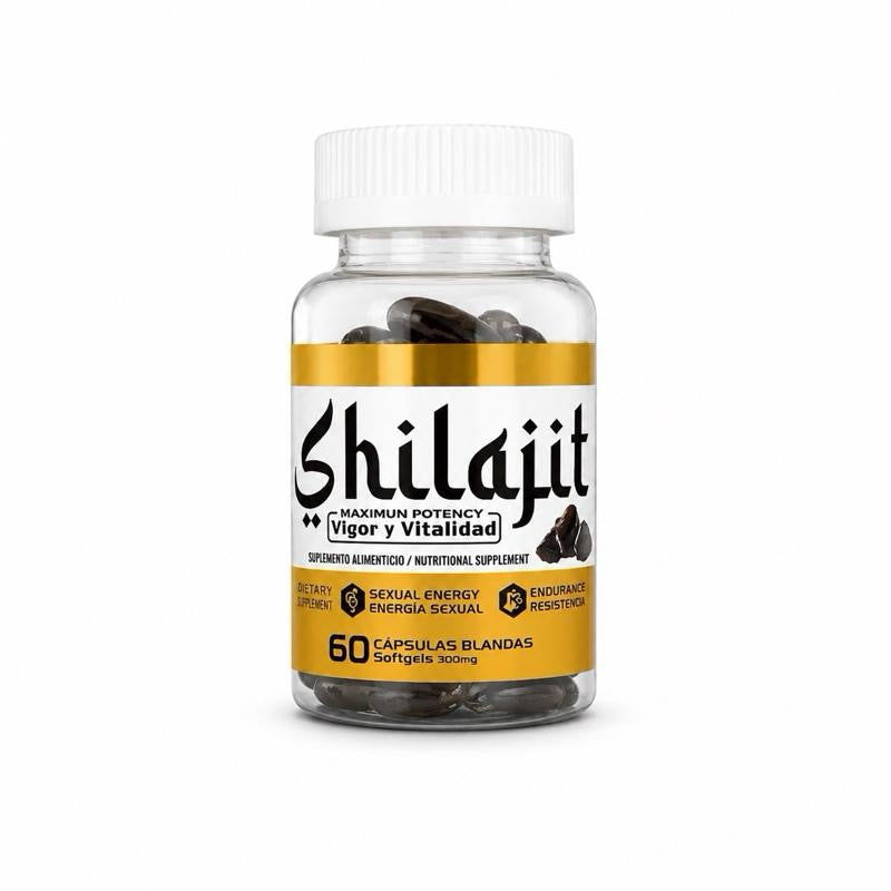 Shilajit Herbal Supplement Softgels, 60-Count, for Healthcare Support