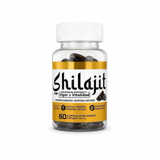 Shilajit Herbal Supplement Softgels, 60-Count, for Healthcare Support