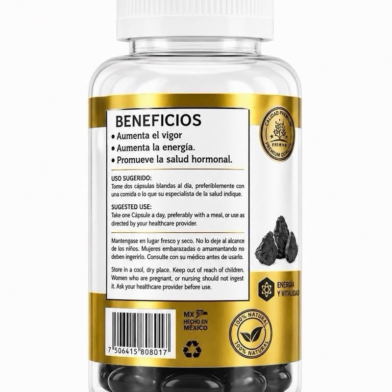 Shilajit Herbal Supplement Softgels, 60-Count, for Healthcare Support