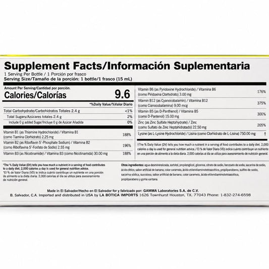 Mega Nuero-Tropas Forte Jarabe Vitaminado | Liquid Dietary Supplement (21 Bottles of 0.51fl oz)