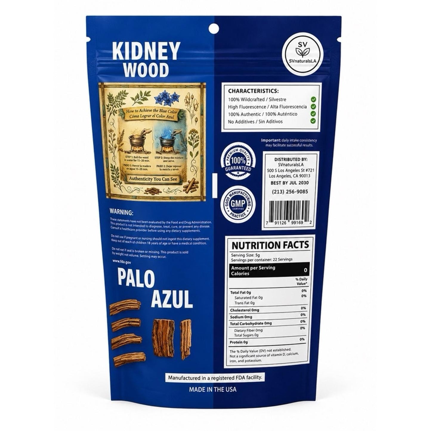 Kidneywood Palo Azul 4 Oz Dried Herbs for Tea 100% Natural Infusions