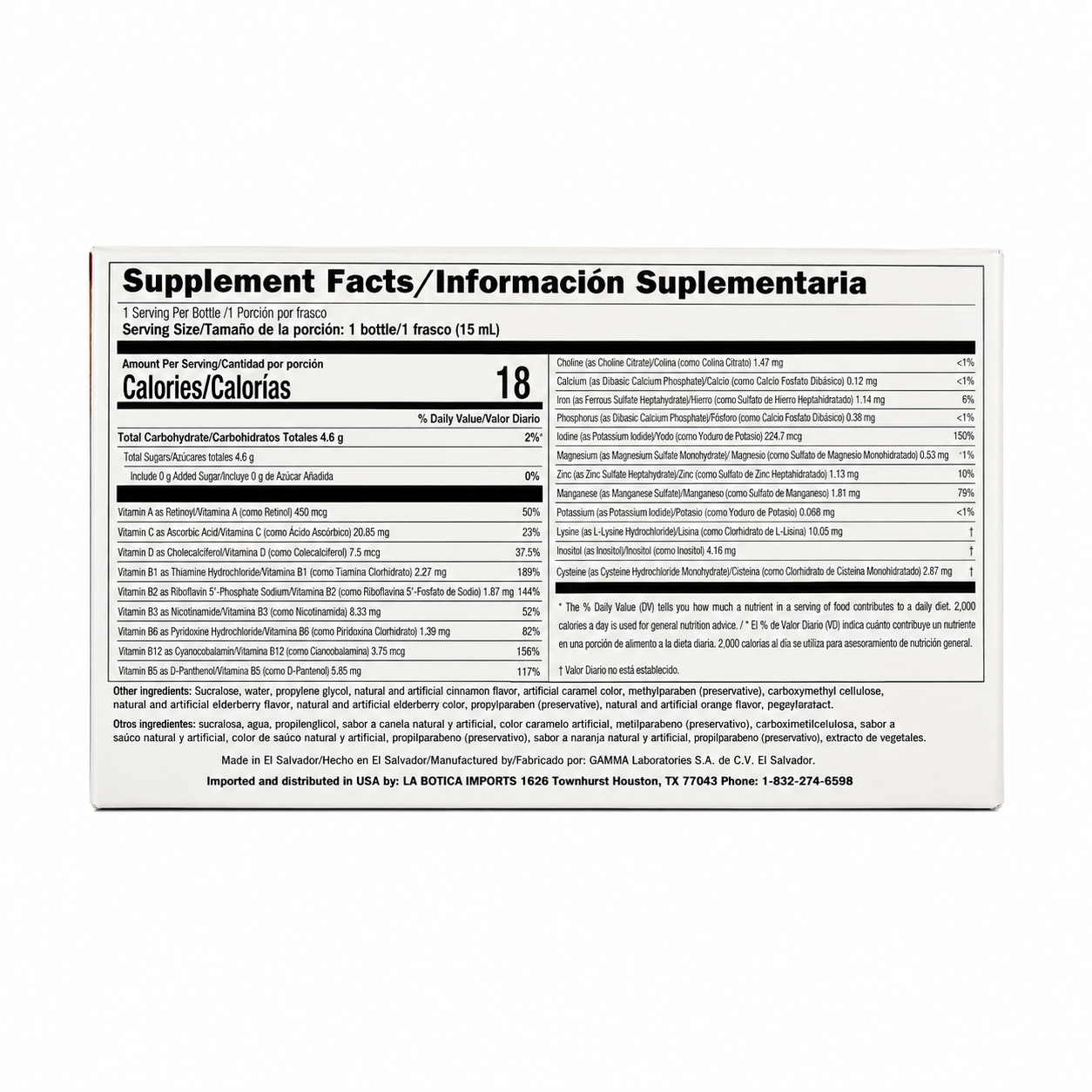 Mega Fuerza Vital+B12 Liquid Supplement Nutrient-Rich Complex Vitamin Dietary Health (21 Bottles 315mL)
