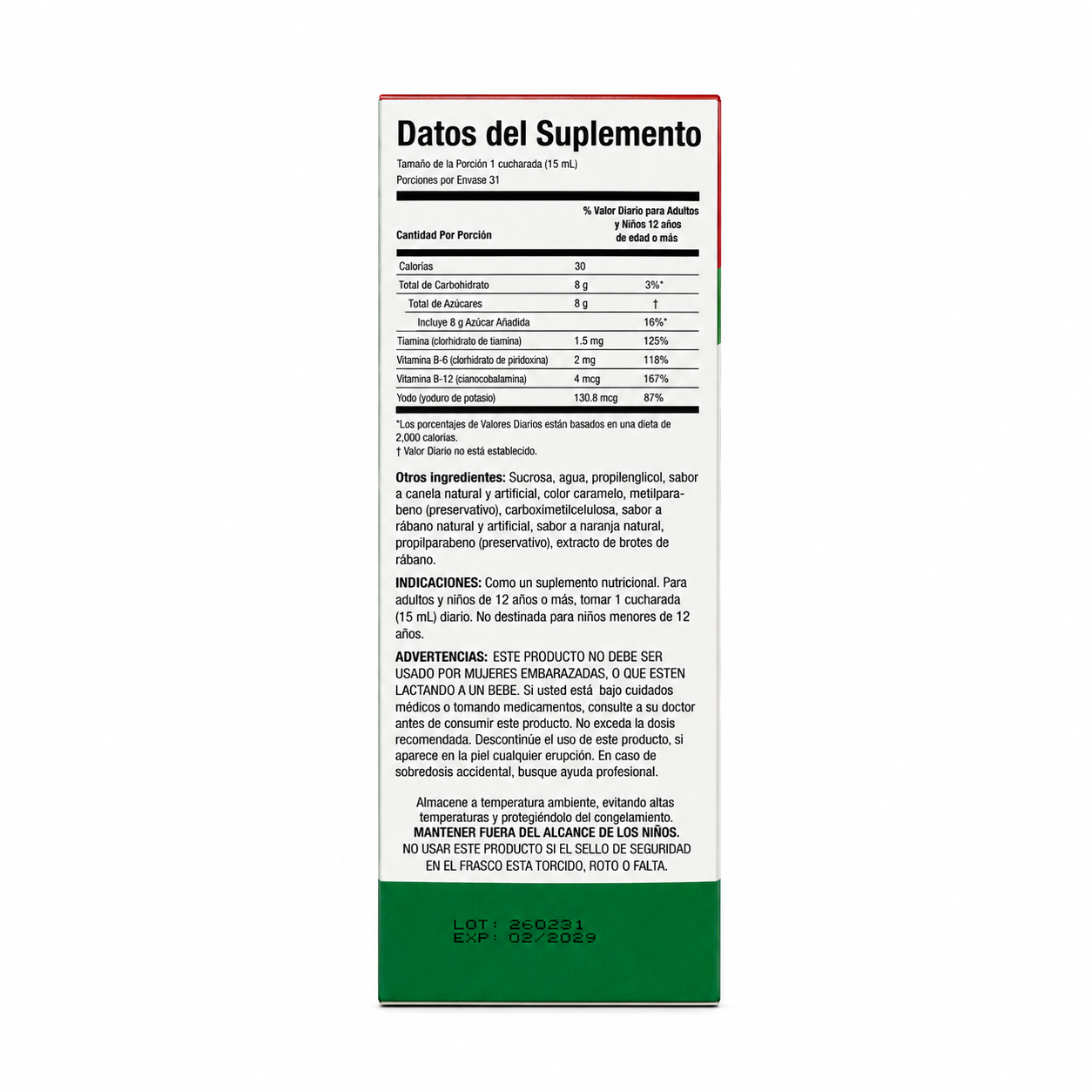 Rábano Yodado | Iodized Radish Liquid Supplement, 16 Fl oz.