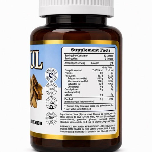 Palo Azul Kidneywood Dietary Supplement, 60 Softgels, Vitamin Dietary Supplement