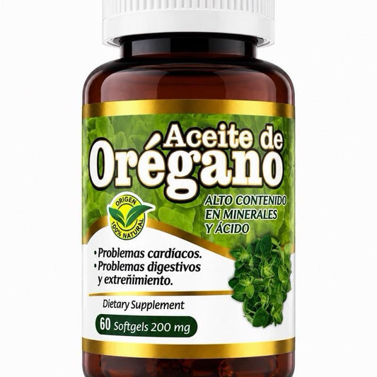 Oregano Oil Softgels, 200mg Dietary Supplement for Immune Support (60 count)