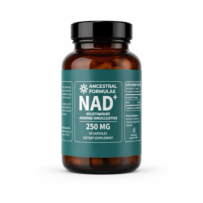Ancestral Formulas NAD+ 250 MG Nicotinamide Adenine Dinucleotide 60 Capsules Dietary Supplement