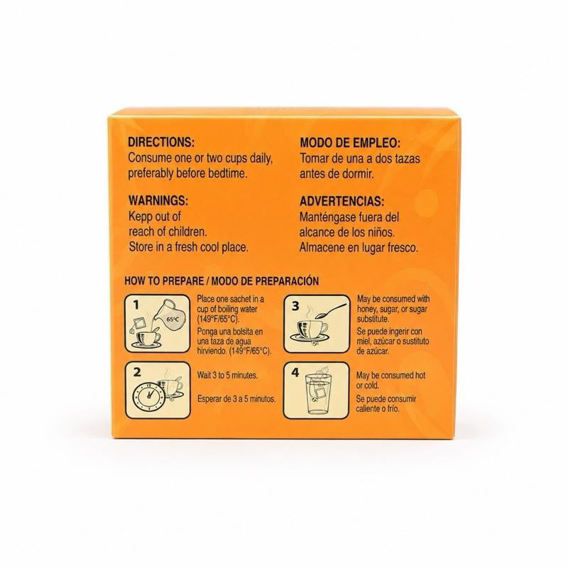 GN+VIDA Me Vale Madre Herbal Tea 30 Sachets with Orange Blossom Manita Tilia Toronjil Valerian Hawthorn and Lemon Grass 3.2 oz
