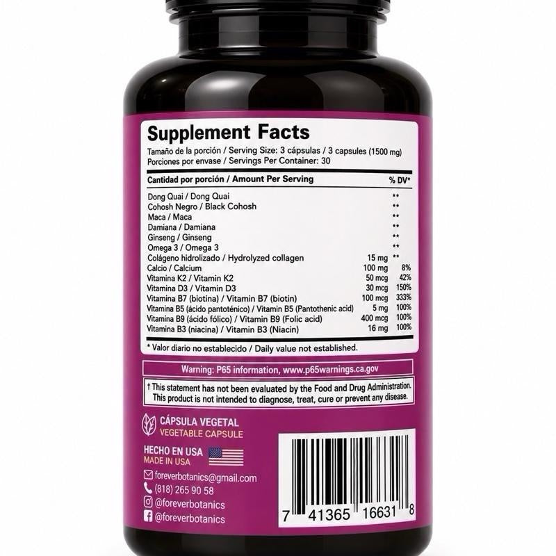 Forever Natural Horm-O Balance Promotes Healthy Menstruation, Healthy Uterus & More! 90 Capsules