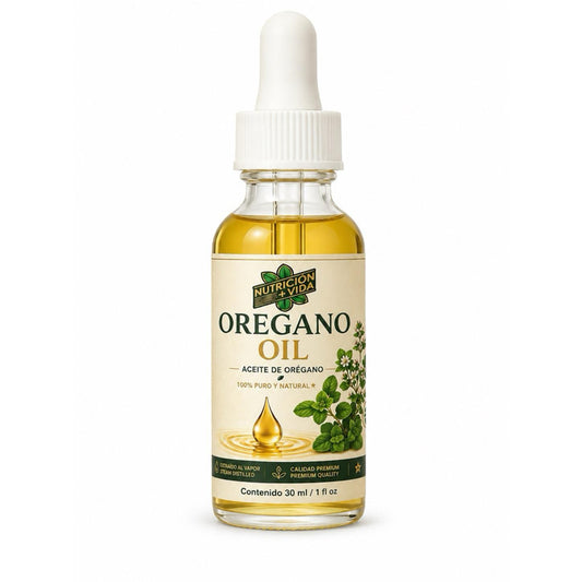Nutricion+Vida Oregano Oil 30ml - 100% Pure and Natural Essential Oil for Health and Wellness