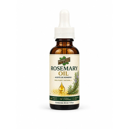 Nutricion+Vida Rosemary Oil 30 ml 100% Pure Natural Essential Oil for Hair and Skin Care