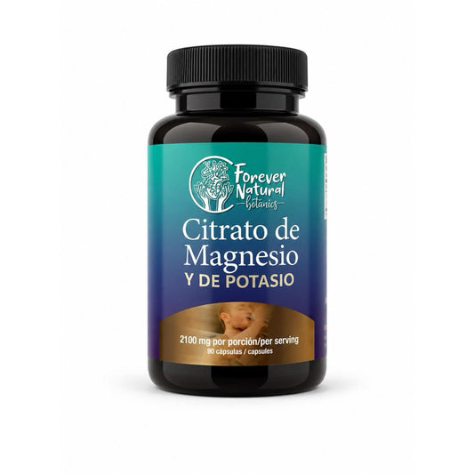 Forever Natural Citrate of Magnesium and Potassium 2100 mg per Serving 90 Capsules for Health Support