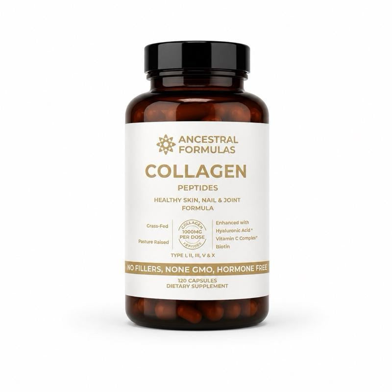 Ancestral Formulas Collagen Peptides for Healthy Skin Nail & Joint Formula 120 Capsules