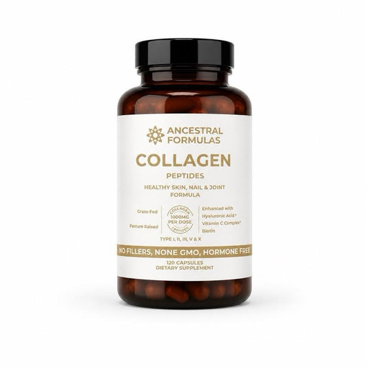 Ancestral Formulas Collagen Peptides for Healthy Skin Nail & Joint Formula 120 Capsules