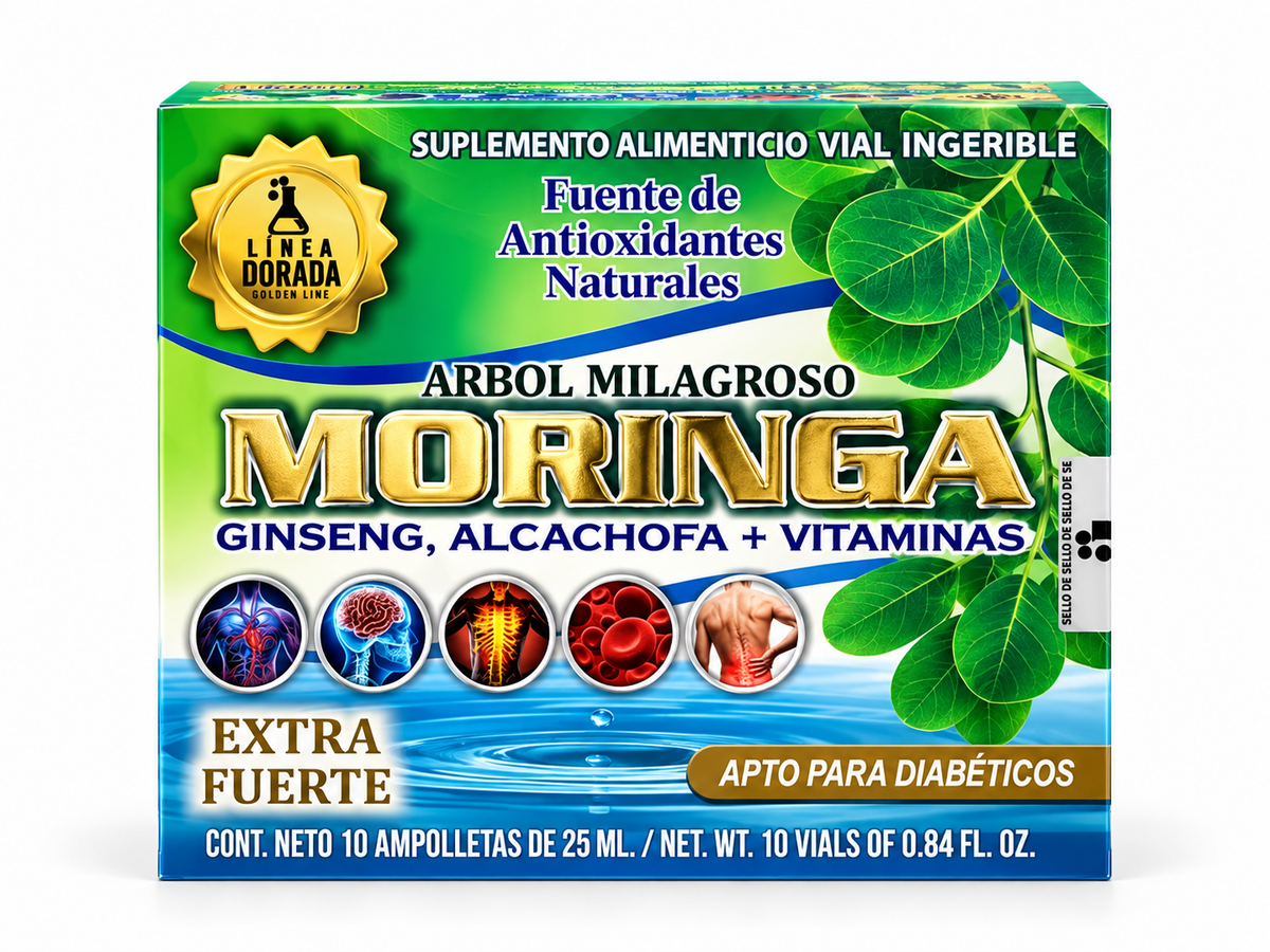 Moringa + Ginseng + Artichoke + Vitamins – Herbal Dietary Supplement for Daily Wellness, Energy and Nutritional Support