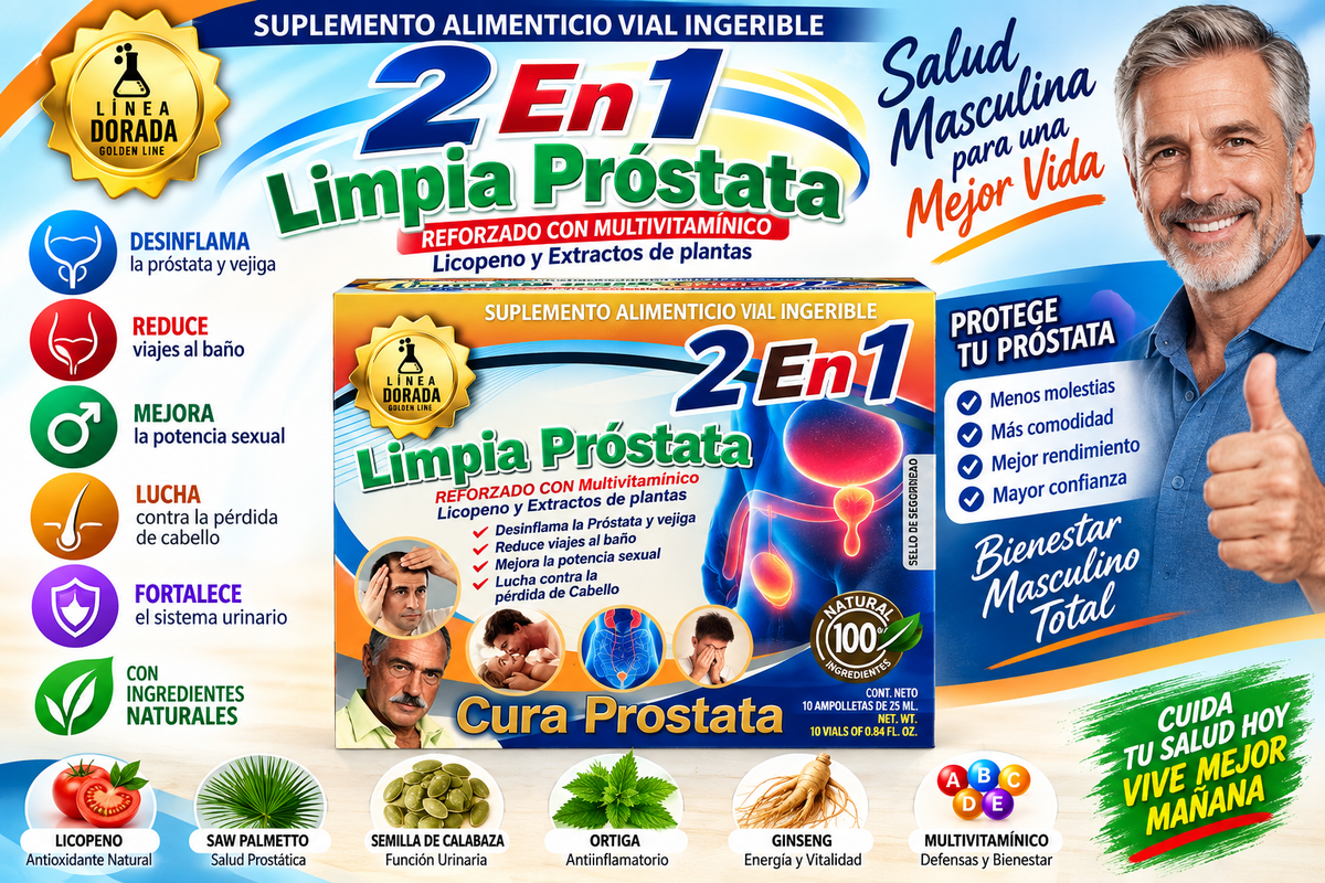 Limpia Próstata Reforzado – Multivitamin Supplement with Lycopene and Plant Extracts for Adult Men’s Daily Wellness and Nutritional Support