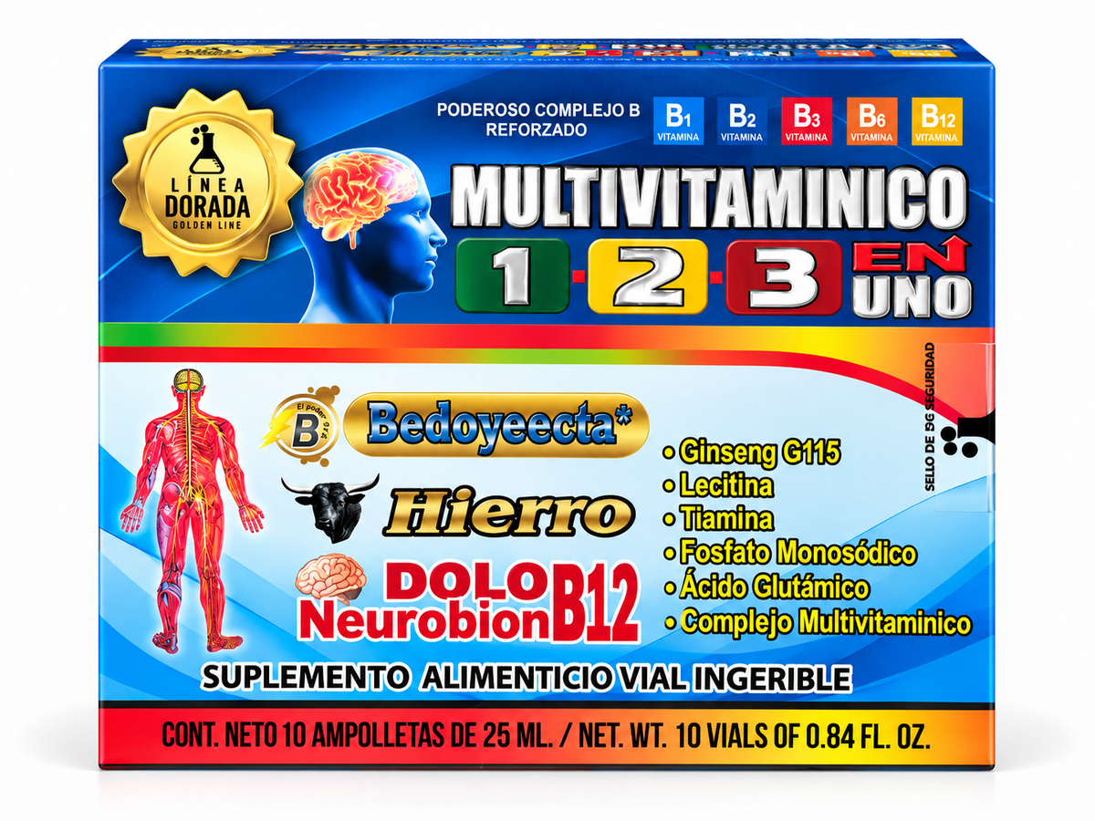 Multivitamínico 1-2-3 en Uno – Complete Daily Vitamin and Mineral Dietary Supplement for Adult Nutrition, Wellness and Everyday Nutritional Support
