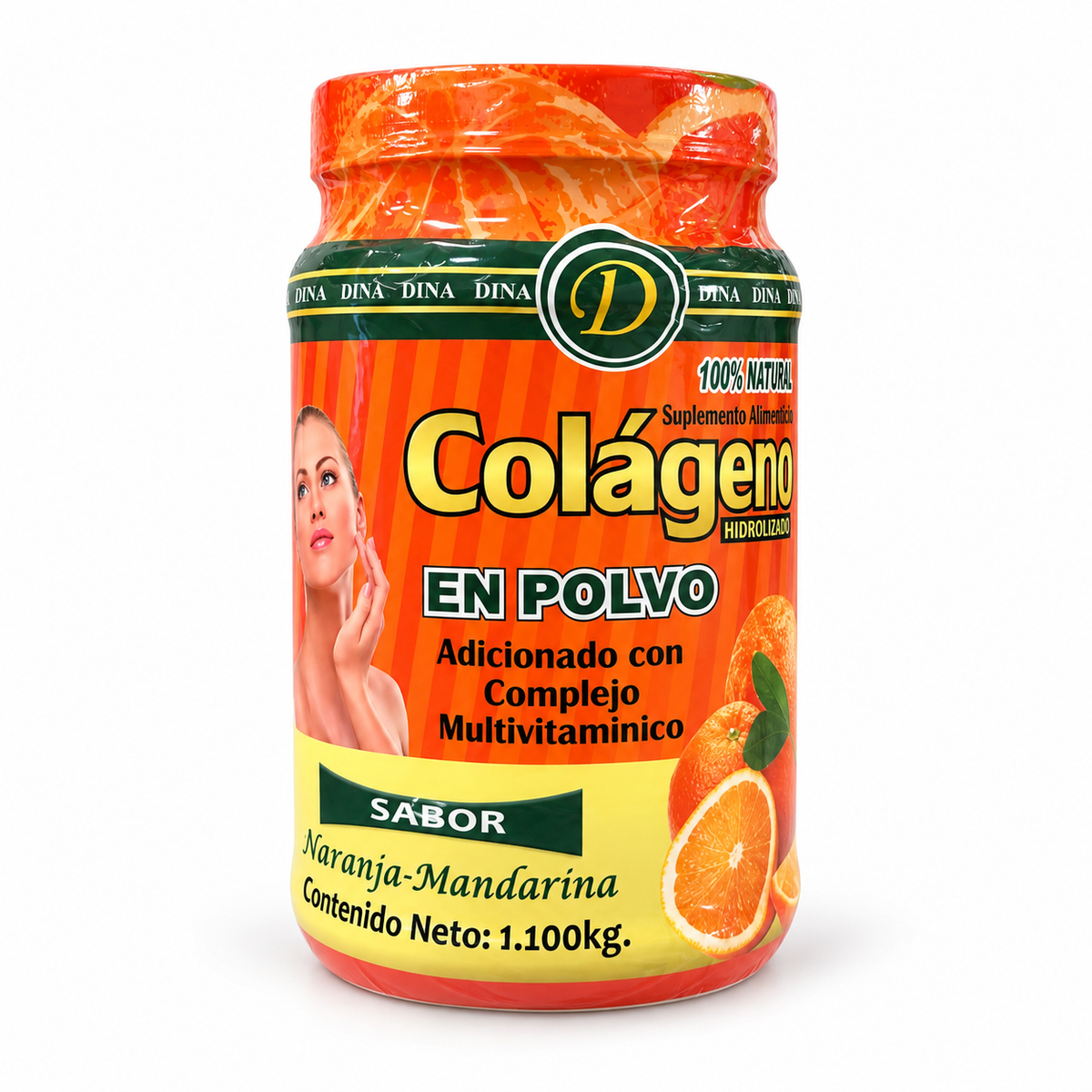 Colágeno Hidrolizado en Polvo DINA – Sabor Naranja-Mandarina