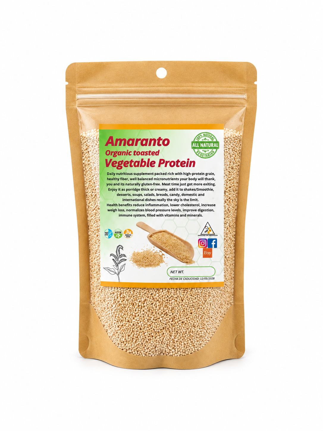 Amaranto Organic Toasted Vegetable Protein