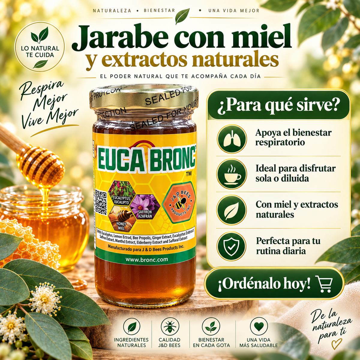 Eucabroncosol Plus – Miel con eucalipto y extractos naturales