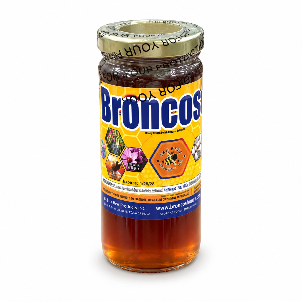 Broncosol Max – Miel con extractos naturales, 12 oz