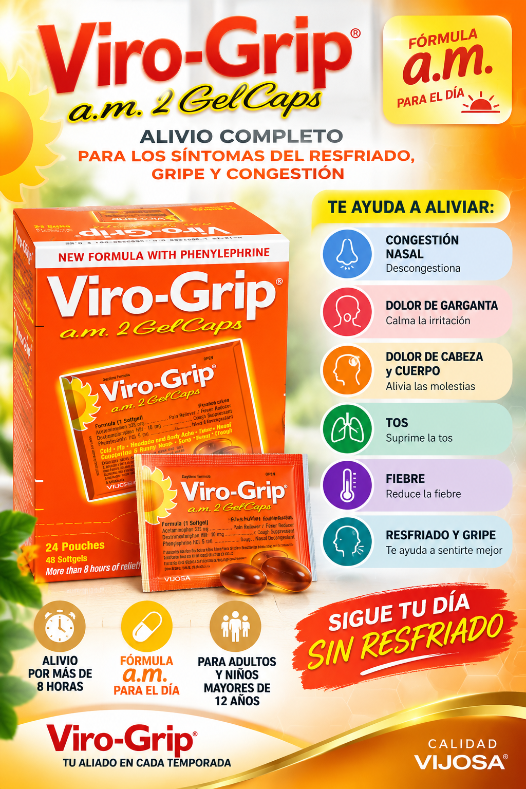 Viro-Grip a.m. 2 GelCaps – Display Completo